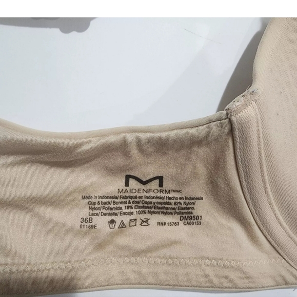 Maidenform Bra Beige Sz 36B EUC - Picture 4 of 4